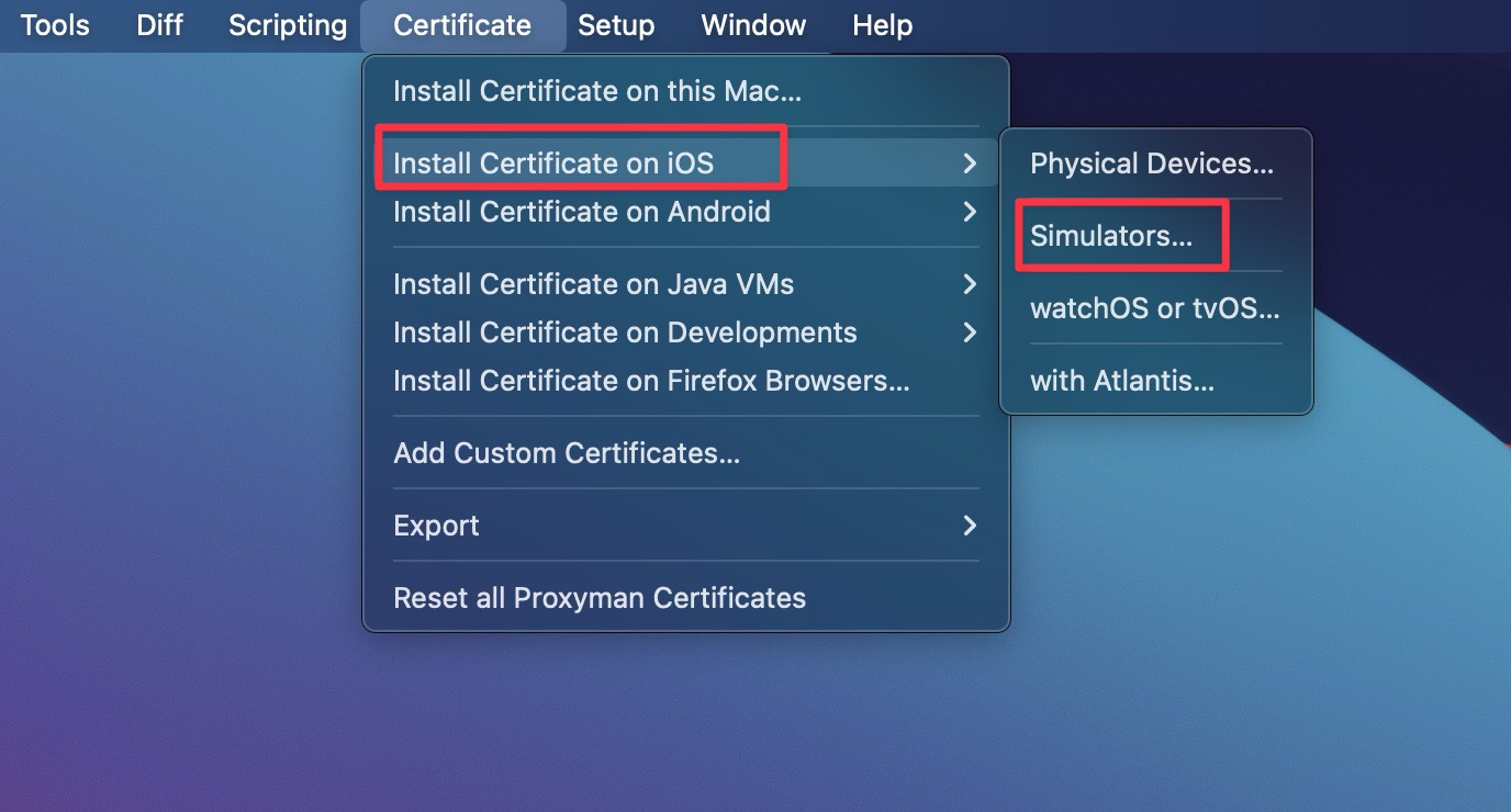 Install Certificate on iOS Simulator